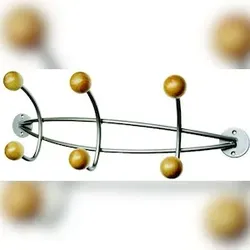 ALCO Wandgarderobe Metall pulverbeschichtet 47x16x15cm silber Packung mit 6 Stück