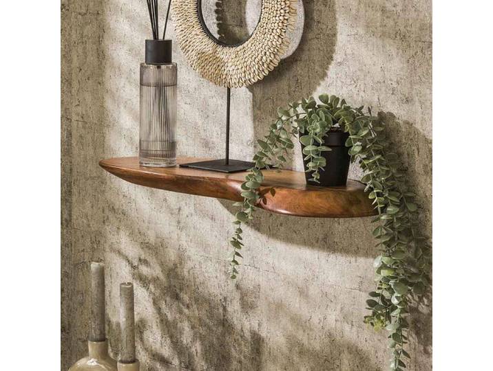 Etagère murale 60x20x4 cm en bois d'acacia massif - AIKI