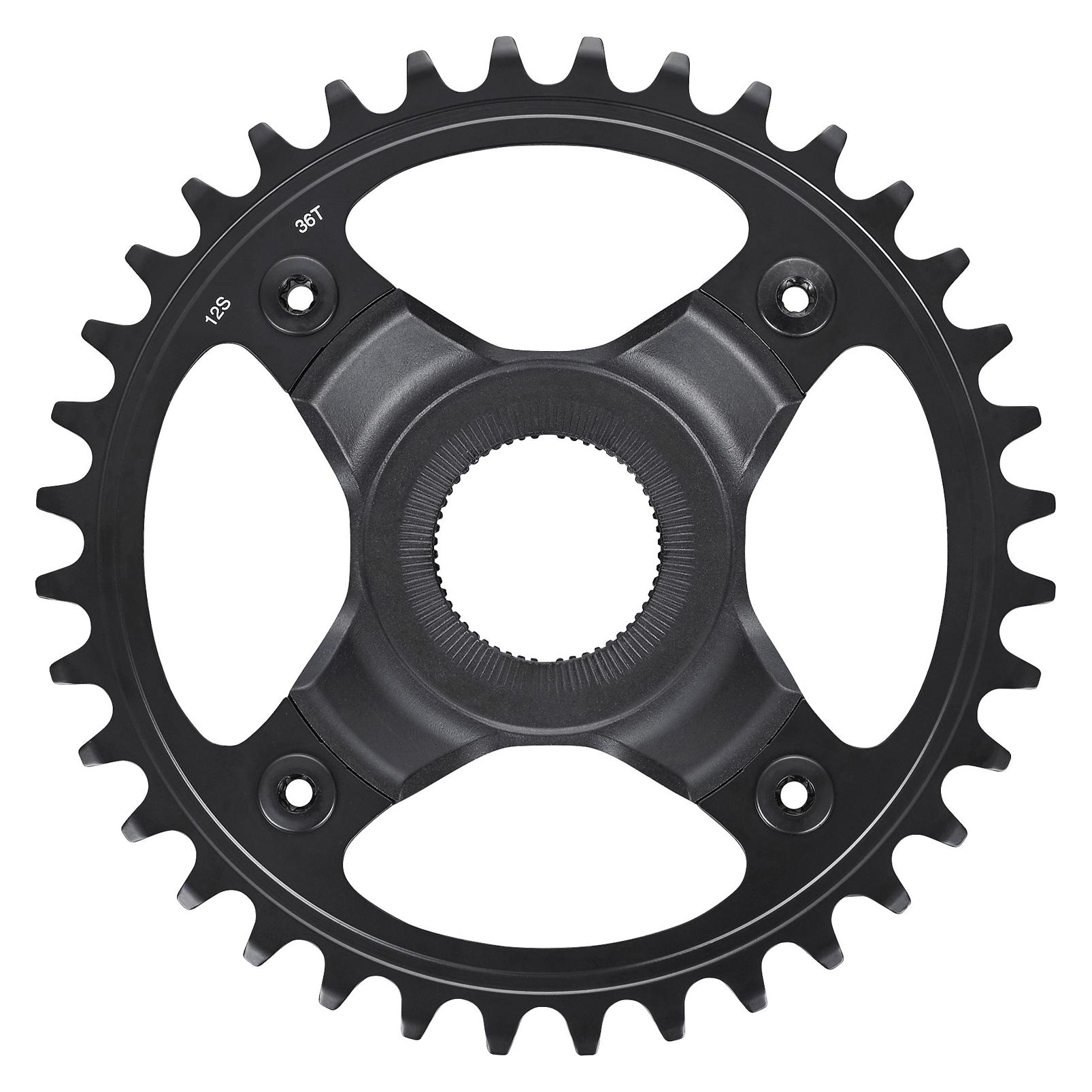Shimano Kettenblatt STEPS SM-CRE70 36 Zä 53 mm Kettenlinie 12-Gänge schwarz (36) (ESMCRE7012BA6XL)