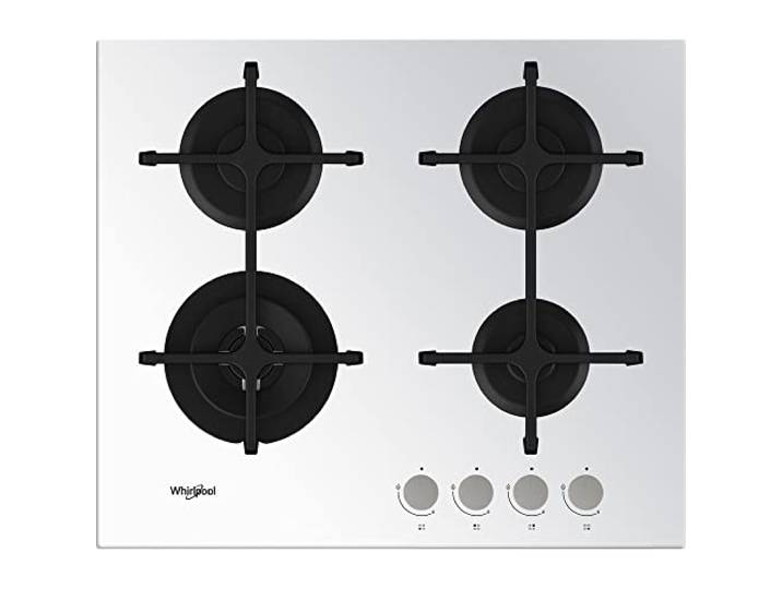 Whirlpool GOA 6423/WH hobs - Plaque (intégrée\, gaz\, verre\, rotatif\, partie supérieure avant\, 230 V) couleur blanche