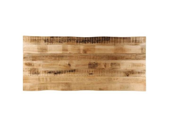 hliofuir Tischplatte Massivholz Mangoholz Baumkante 140x60x2,5 cm Rustikale Echtholzplatte fuer Esszimmer und Buero, ideal kombinierbar mit individuellen Tischgestellen.