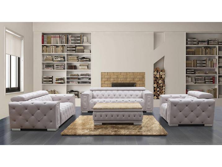 Xlmoebel Chesterfield-Sofa Ledersofa im Chesterfield-Stil mit elegantem Design und Komfort, Sofa, Hergestellt in Europa