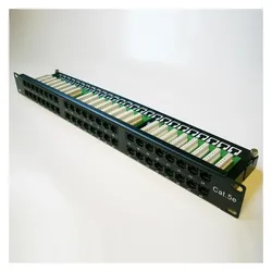 OEM DATACOM Patch panel 48p. Cat5e 1U BK 8x6p. Modul, UTP, 19", Server Zubehör, Schwarz