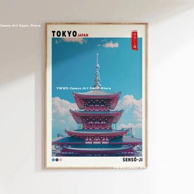 Inspire Essentials Mount Fuji Great Wave Canvas Wall Art Japanese Landscape Poster For Home Decor 6 19.69 X 29.53 In
