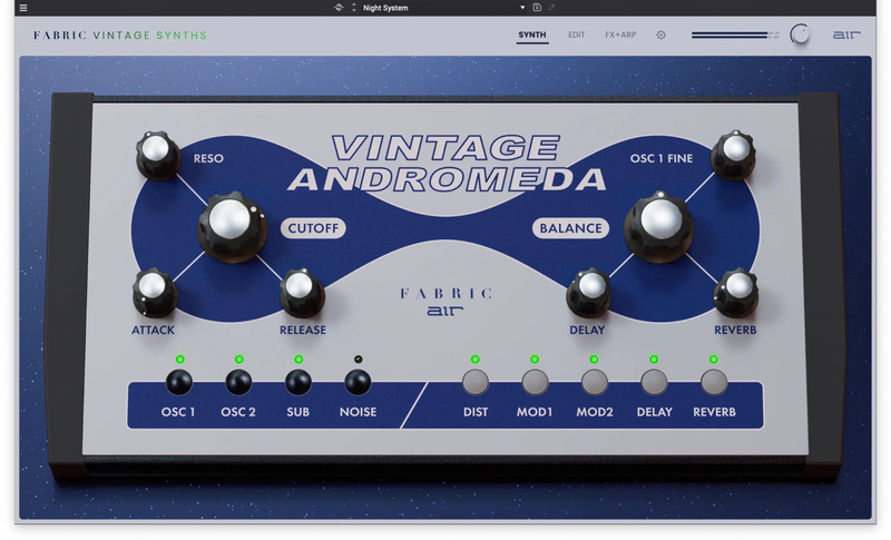 AIR Music Technology Fabric Vintage Andromeda