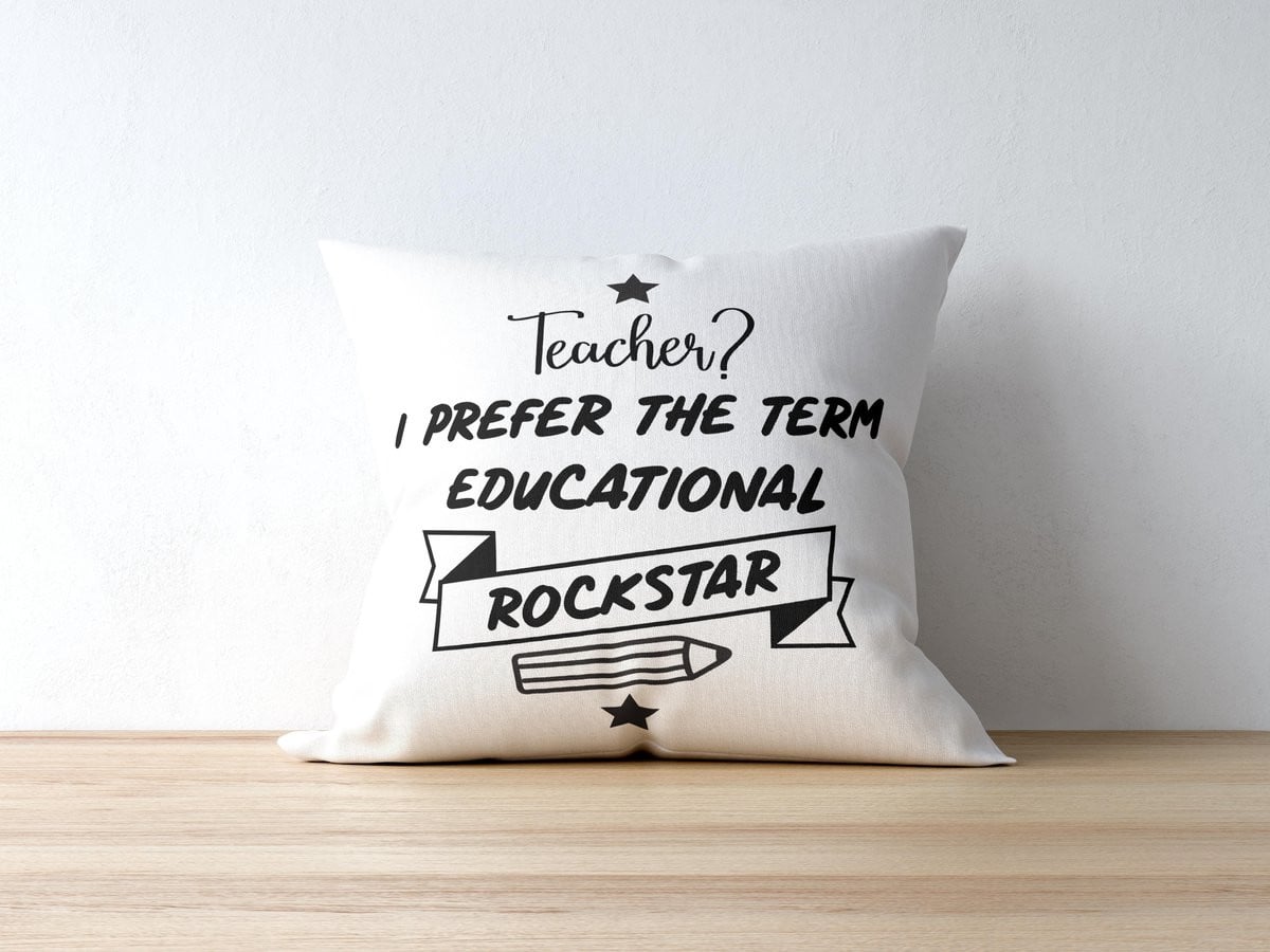 Educational Rockstar Sierkussen voor Leraar - 40 x 40 cm