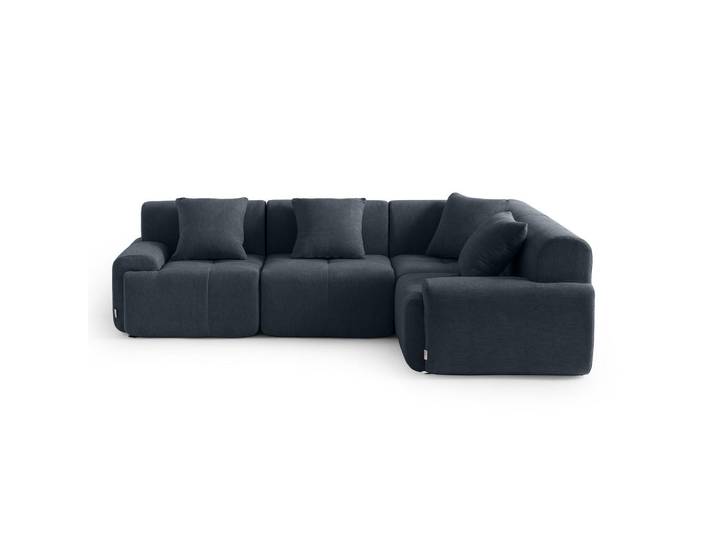 MILYsofa Ecksofa Chenille Blaugrau, Füllung: Viskoelastischer Kern,Komfortschaum,Viskoelastischer Kern, einzeln stellbar, 260x185 cm, Wohnzimmer, Sofas & Couches, Wohnlandschaften, Ecksofas