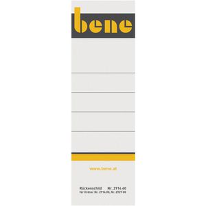 bene Rückenschilder 291460, weiß, 49 x 158 mm, Einsteckschild, 10 Stück