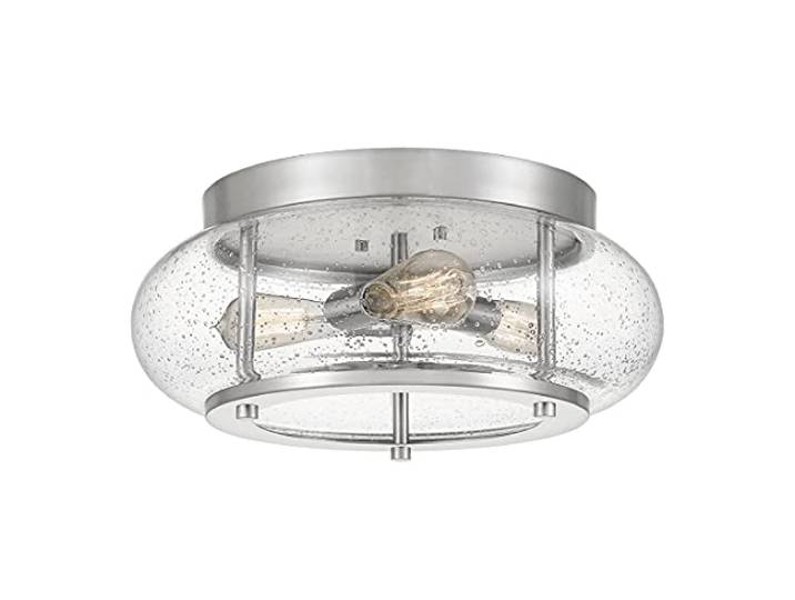 Elstead Trilogy 3 Light Flush Mount, geborsteld nikkel, E27