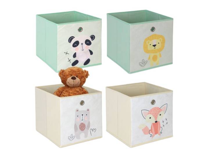 Relaxdays Opbergmanden kinderkamer in set van 4