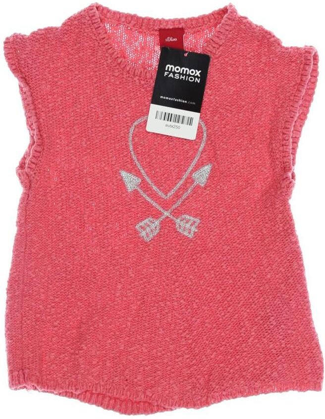 S. Oliver Mädchen Pullover, Pink, Gr. EU 98, Baumwolle - Second Hand