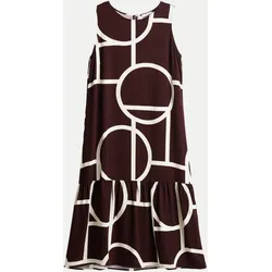 Midikleid mit Volant Braun 38