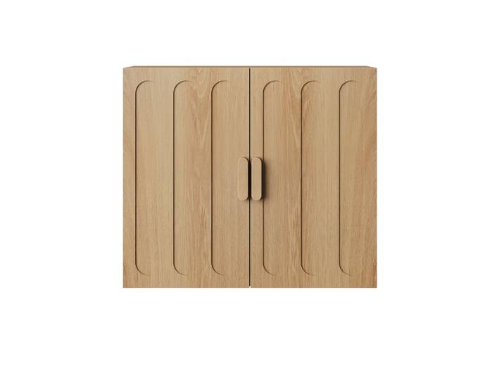 Meuble Haut de Salle de Bain Chêne 60cm - Armoire Murale Ajustable