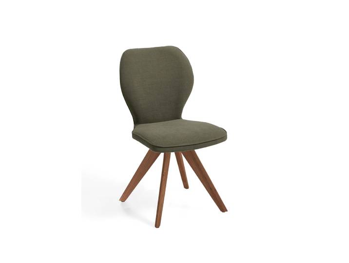 Design-Stuhl, Wild-Nussbaum, Grün, 49,5×60 cm, Modern, Niehoff-Sitzmöbel