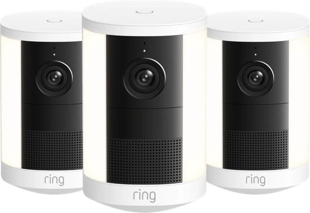 Ring Spotlight Camera 2e Generatie Batterij Wit 3-Pack
