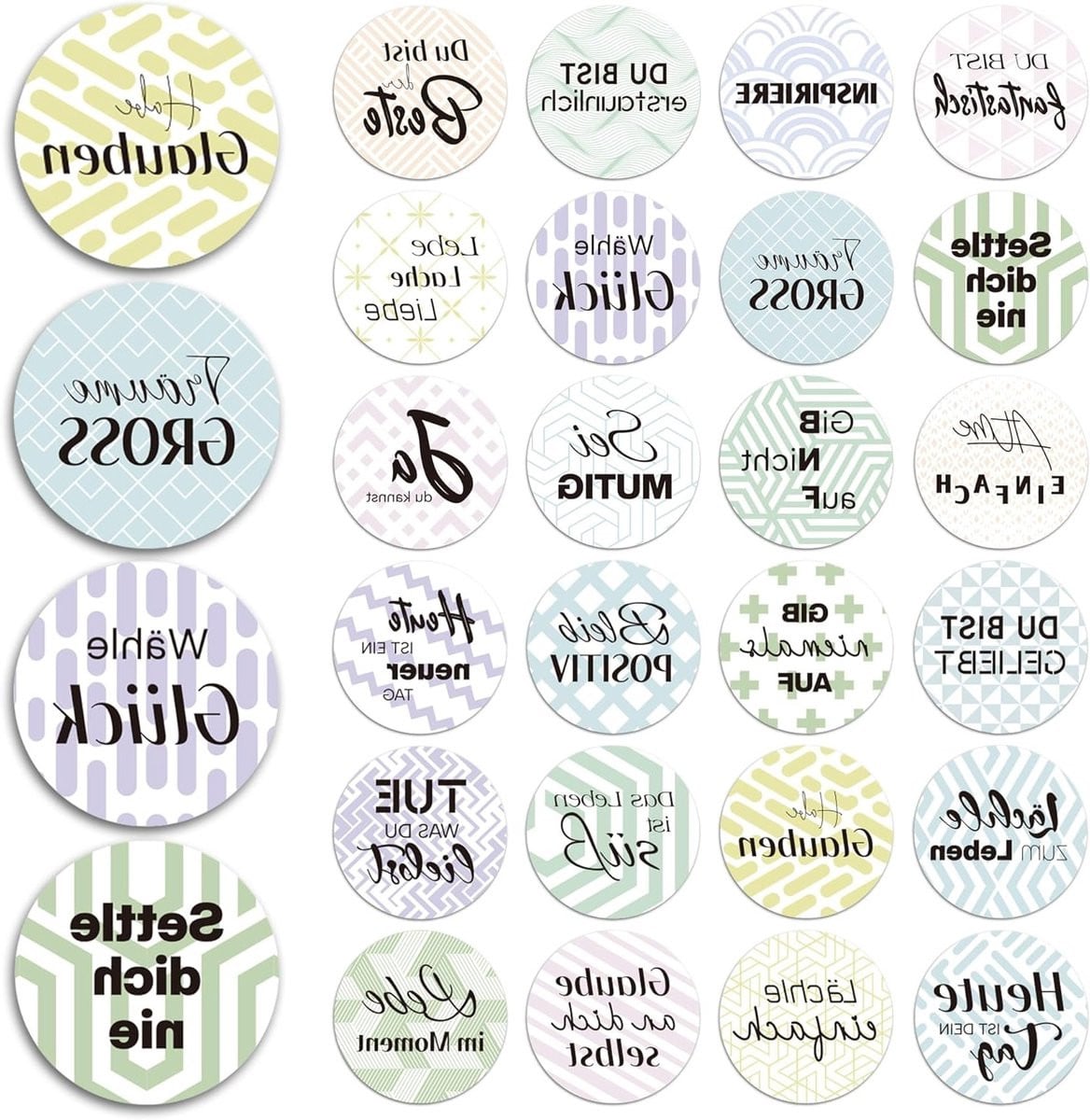 Spelletters Stickers voor Creatieve Projecten, Duits Design en Decoratie Accessoires