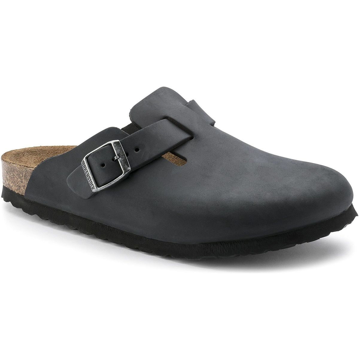 Birkenstock Boston Oiled Leather Unisex black (1) Schmal 39 59463-1-39