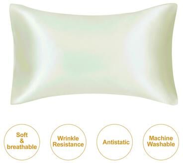 Uplift Picks Mulberry Silk Pillowcase Soft Silky Satin Pillow Cover For Hair And Skin Care beige 50x66 Cm (standard)