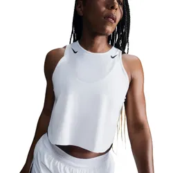 NIKE AeroSwift Dri-FIT ADV Crop Lauf Tanktop Damen 100 - white/black L
