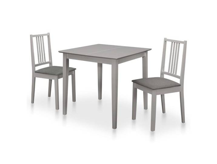 vidaXL Essgruppe 3-tlg. Essgruppe MDF Grau, (2-tlg)