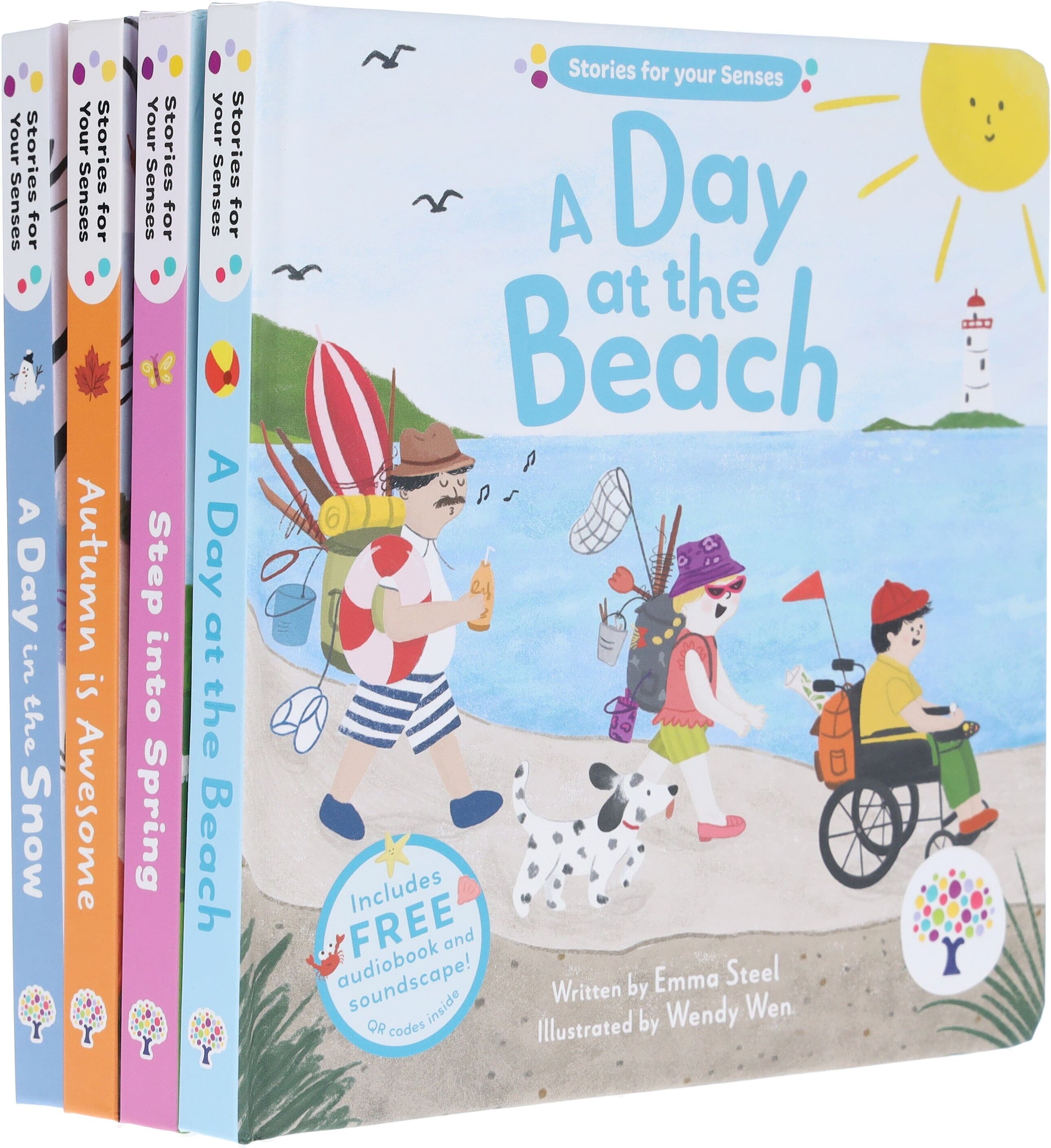 Stories for Your Senses Series by Emma Steel Illustrated 4 Books Collection Set - Ages 3-5 - Board Book (Includes Free Audiobook & Soundscape!) Every Cherry Publishing