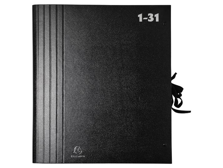 EXACOMPTA Trieur accordéon grande capacité 32 compartiments numériques - Noir