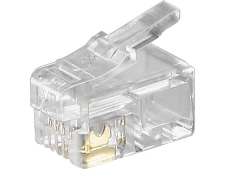 Goobay RJ10 - Krimpconnector 4P4C - Voor platte telefoonkabel