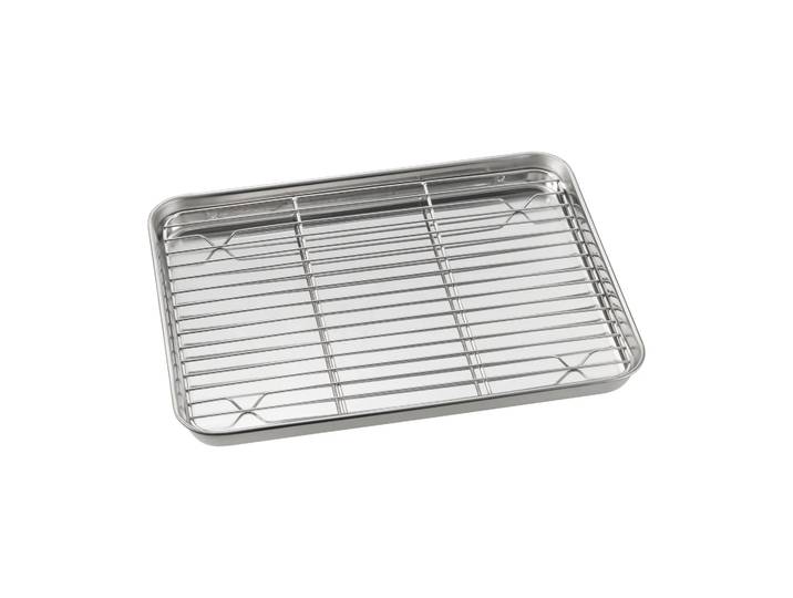 Dorre Bac gastro Gili Acier inoxydable avec grille, 31,5x24,5 cm