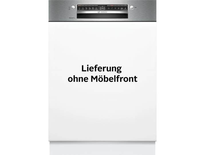 BOSCH teilintegrierbarer Geschirrspüler SMI4ECS28E , Energieeffizienz: A (A-G), silber (gebürsteter stahl), B:59,8cm H:81,5cm T:57,3cm, Geschirrspüler, Automatische Türöffnung für Effizienz, flexible Körbe & Schubladen