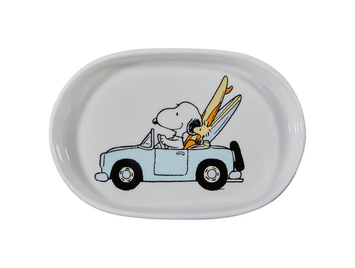 Schmuckteller Snoopy Cabrio 14 x 2 x 10cm Weiß/Weiß