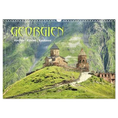 Georgien - Kirchen Klöster Kaukasus (Wandkalender 2027 DIN A3 quer), CALVENDO Monatskalender