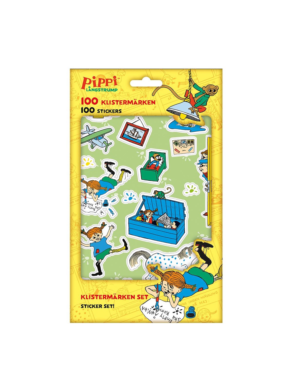 Euromic PIPPI LONGSTOCKING Stickers set w/100 stickers in paper pack