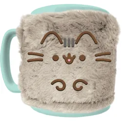 PUSHEEN (COSY) Tasse mit Plüsch-Bezug - türkis