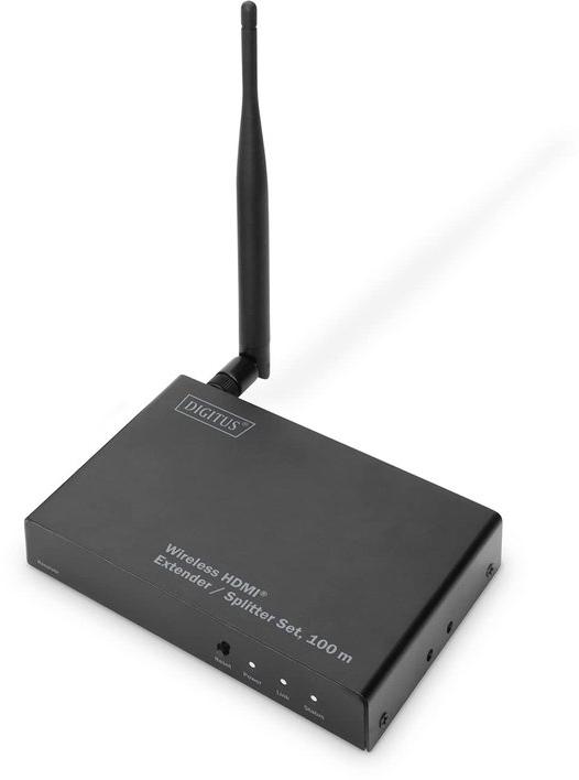 Kabelloser HDMI-Verteiler/HDMI-Repeater (1:4) - Full HD 1080p 60 Hz - Reichweite: 80 Meter - Empfänger für DS-55314 - Durchschleifausgang, IR-Empfänger - HDMI 1.3 & HDCP 1.3