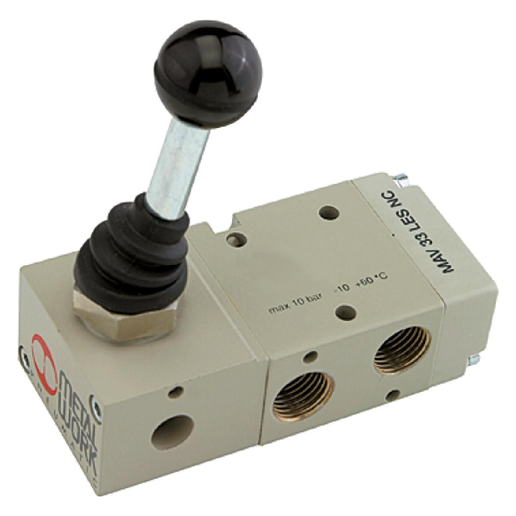 Riegler 3/2-Wegeventil, man. 90° Hebel bistabil G 1/8 (514.102)