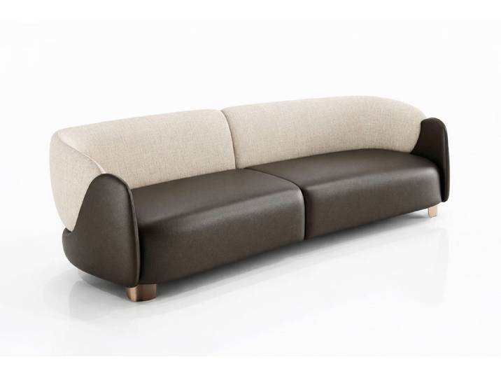 JVmoebel Sofa Modernes Sofa 3 Sitzer Beige Braun Elegantes Wohnzimmer Design, 1 Teile, Made in Europa