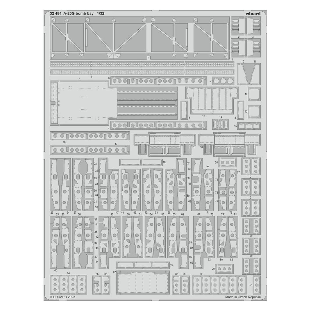 Eduard A-20G bomb bay 1/32 HKM (32484)