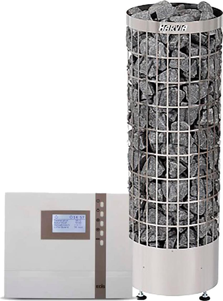 Harvia Cilindro PC90E Sauna-oven met EOS ECON D4, 9 kW