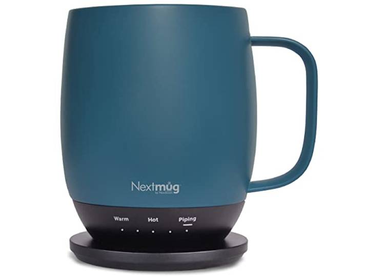 Nextmug - Selbstheizende Kaffeetasse temperaturgesteuert, selbstheizend Schieferblau – 400 ml – keine App, langlebiger Akku für Arbeit und Studium, tolles Geschenk für Kaffeeliebhaber