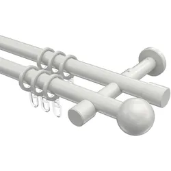 GARDINENSTANGE Prestige Luino 140 cm, 2-läufig, 20 mm Ø Weiß