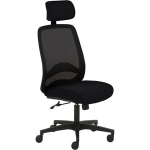 Mayer Bürostuhl myTRITON, 2228 KS 26397, schwarz, Stoff / Netz, mit Kopfstütze, bis 110 kg