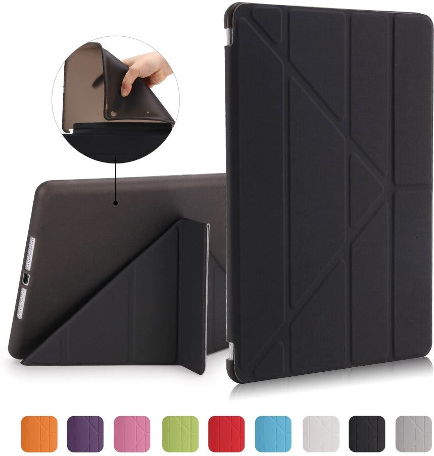 TABLETCOVERS.DK iPad (2018) / iPad (2017) Cover - Fleksibelt Origami Cover - Sort