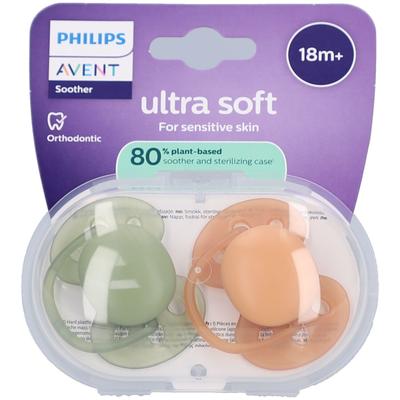 Philips Avent Fopspeen +18m Soft terracotta/kaki 2st 2 St Schnuller