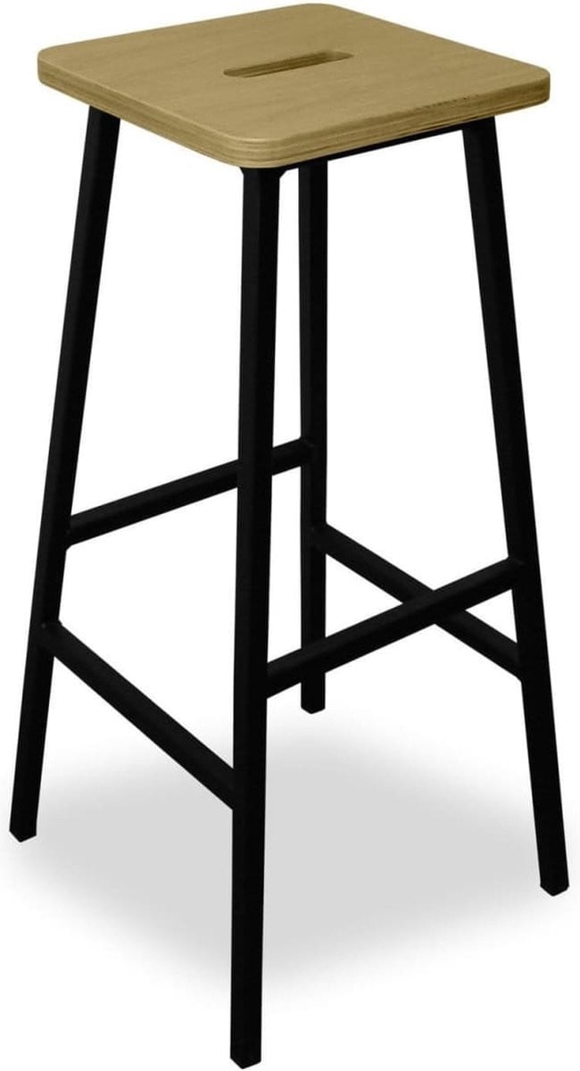 Workliving Barkruk Bike van Massief Eiken - Hoogte: 79 cm