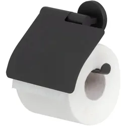 Tiger, Toilettenpapierhalter, Toilettenpapierhalter Noon mit Deckel schwarz