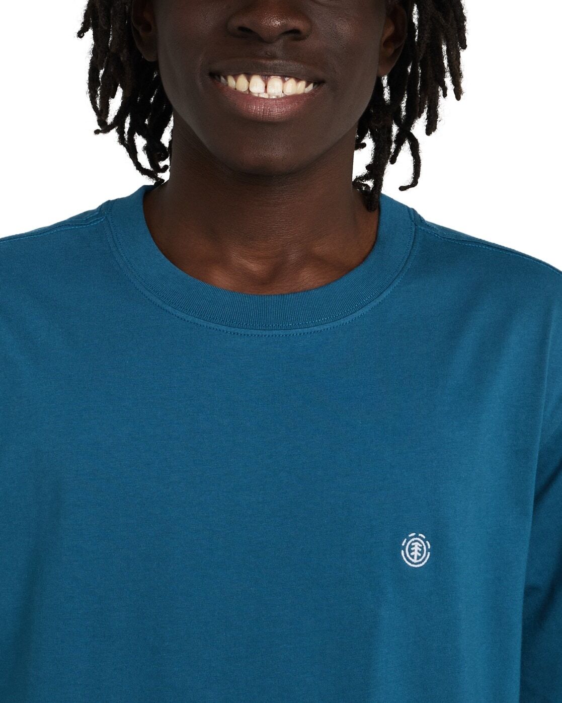 Sporttop ELEMENT "Icon Embroidery", Herren, Gr. S, blau (mallard blau), Obermaterial: 100% Baumwolle., Tops Sporttop mallard blau S