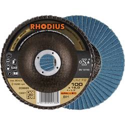 Rhodius 209665 LSZ F2 Fächerschleifscheibe Körnung (num) 80 Edelstahl, Stahl 10 St.
