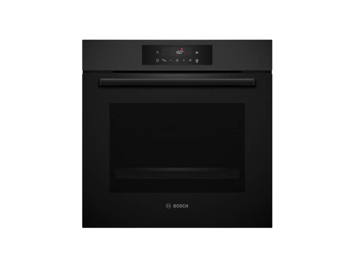 BOSCH Pyrolyse Backofen HBA572BM3 , Energieeffizienz: A+, schwarz, B:59,4cm H:59,5cm T:54,8cm, Backöfen, Mattes Design und Air Fry Funktion für perfekt frittierte Lebensmittel, Pyrolyse Backofen