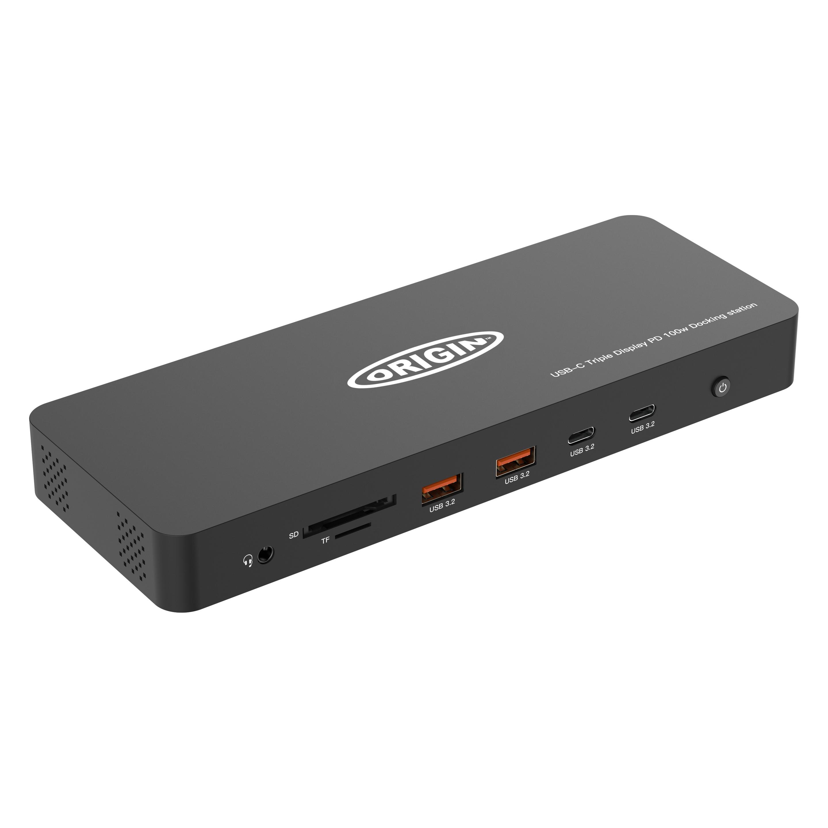 Origin Storage PRO Docking Station USB-C Triple Display PD100W (USB-C) (OSDOCK-USBCPRO)