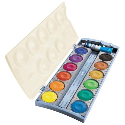 Pelikan 701174 Pelikan K12 eco Wasserfarbkasten 12 Farben und 1 Tube Deckweiß